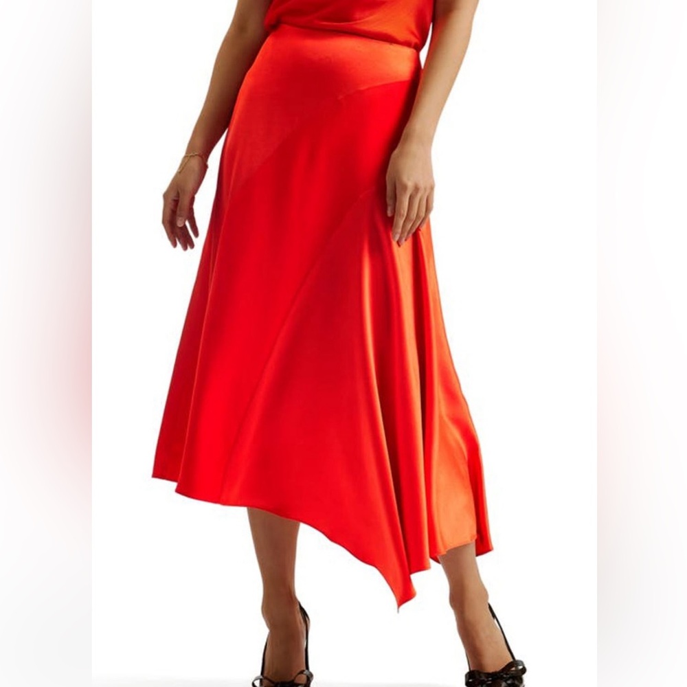 Ted Baker Bolsena asymmetric side drape satin‎ Bold Red Garment - Picture 8 of 8